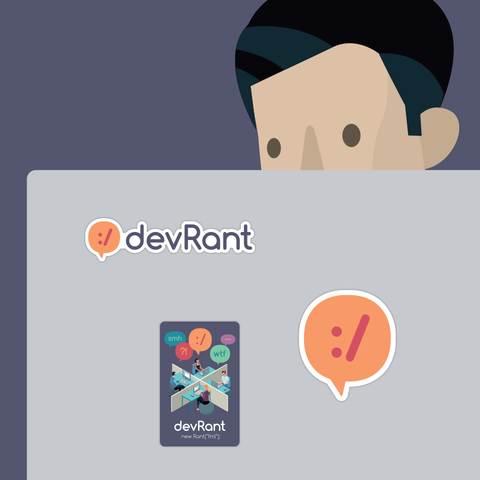 devRant Laptop Stickers 1.0 - The Originals